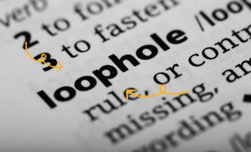 অভিধানে ‘loophole’ শব্দটি